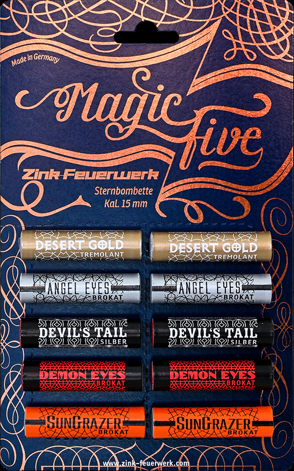 Zink Feuerwerk Magic Five , 10 Schuss Sortiment